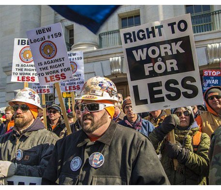 Right to work for less